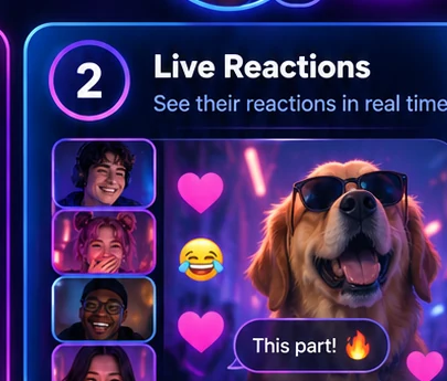 Original fictional live reactions demo